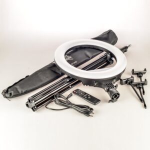 Lampada a led con luce calda e fredda regolabile. Luce perfetta per lavorare e per foto del trattamento