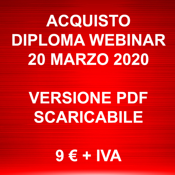 Acquista Diploma Pdf Webinar <br/>da 9€